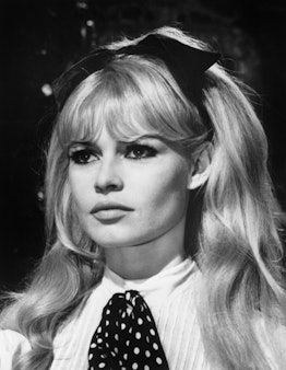 A portrait taken on 1965 in Mexico shows French actress Brigitte Bardot on the set of "Viva Maria" d...
