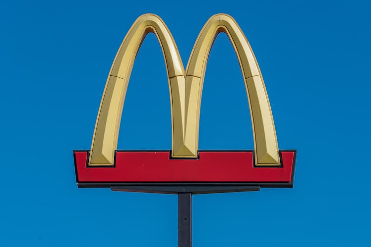 PENNSYLVANIA, UNITED STATES - 2021/11/07: A McDonald's logo sign is seen in Bloomsburg. (Photo by Pa...