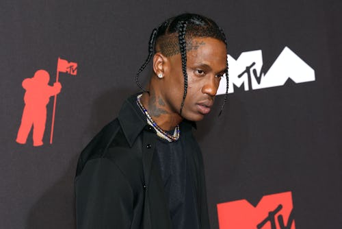 NEW YORK, NEW YORK - SEPTEMBER 12: Travis Scott attends the 2021 MTV Video Music Awards at Barclays ...