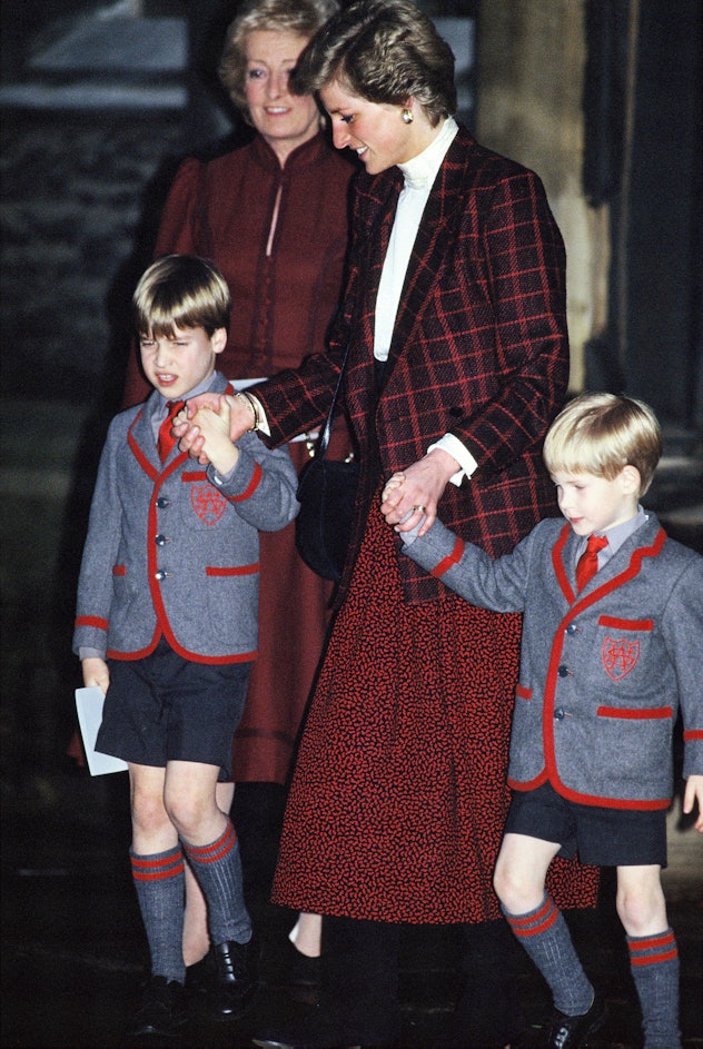 Princess Diana looked happiest with her sons.