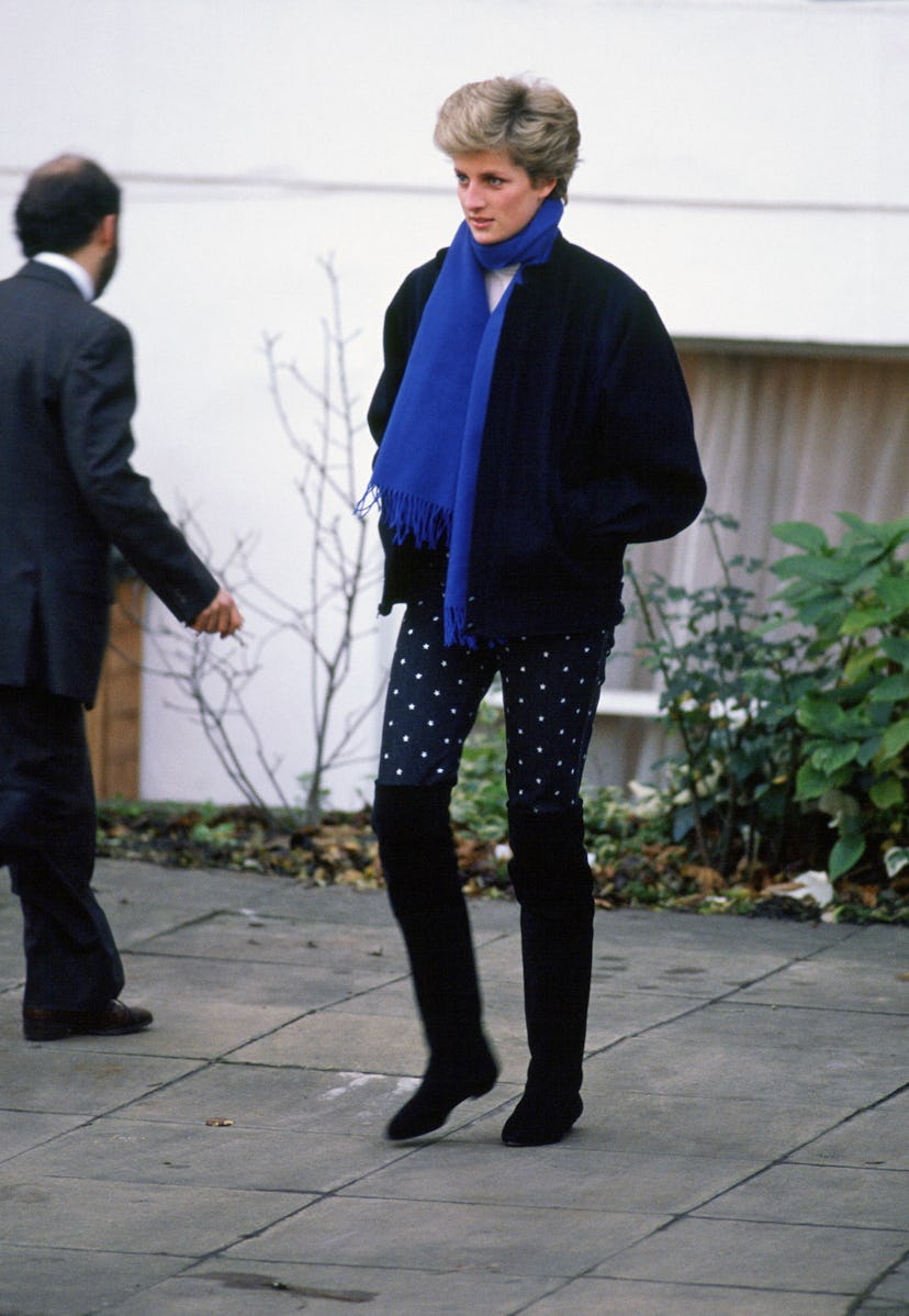 Princess Diana wore over-the-knee boots.