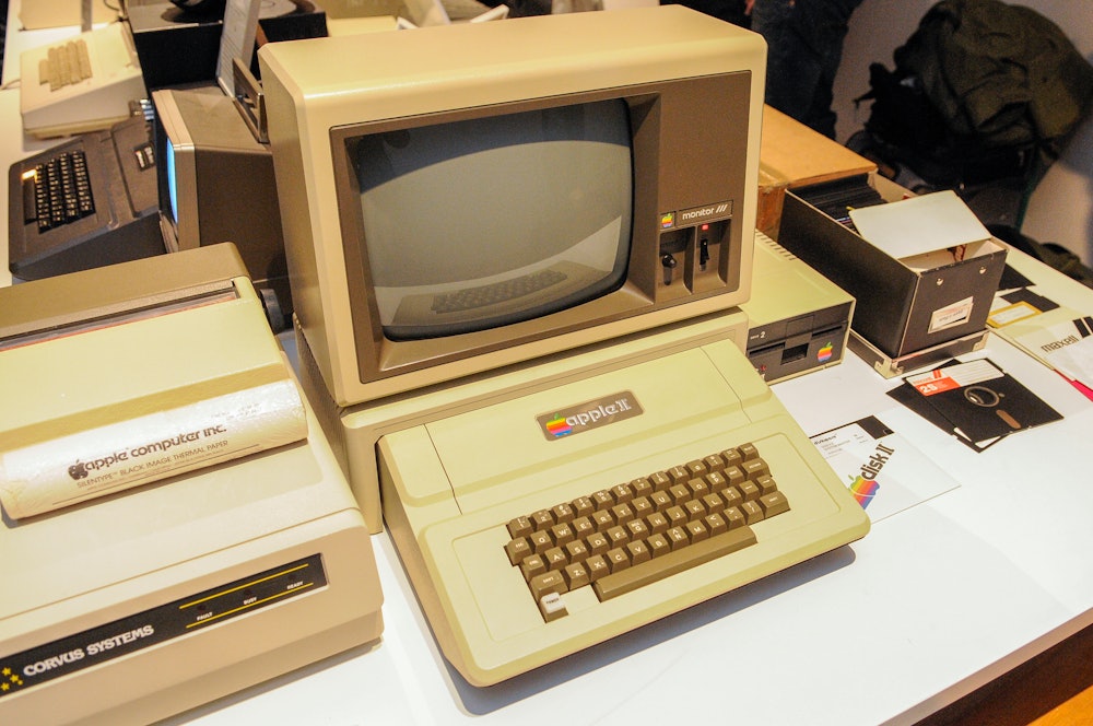 An Apple II computer is seen in Warsaw, Poland during the Retroapple 0.2 meetup on January 28, 2018....