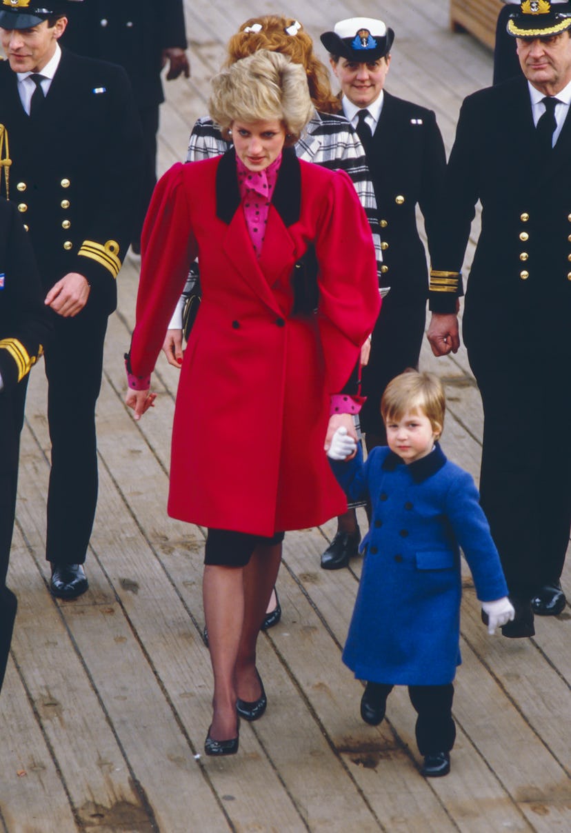 Princess Diana in a strong look in 1986.