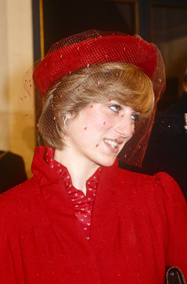 Princess Diana wore red to church.