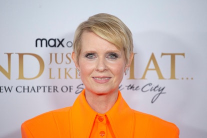 US actress Cynthia Nixon attends HBO Max's "And Just Like That" New York Premiere at the Museum of M...