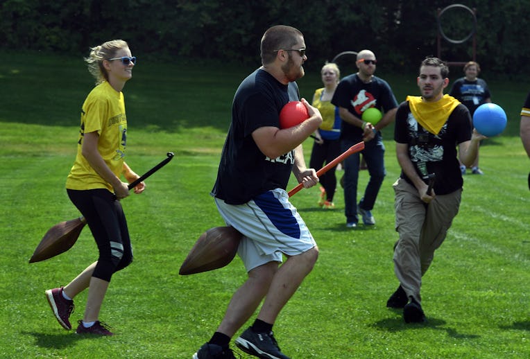 STARRUCCA, PA AUG 17: of course no camp for nerds would be complete without the campers getting in a...