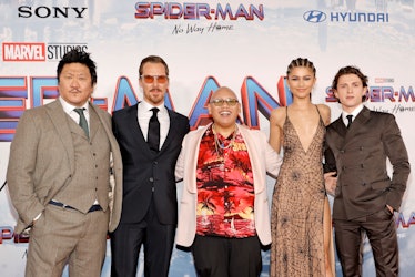 Benedict Wong, Benedict Cumberbatch, Jacob Batalon, Zendaya, and Tom Holland attend Sony Pictures fi...