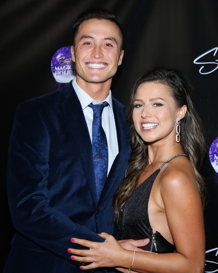 SAN DIEGO, CALIFORNIA - DECEMBER 02: Reality TV Personalities John Hersey (L) and Katie Thurston (R)...