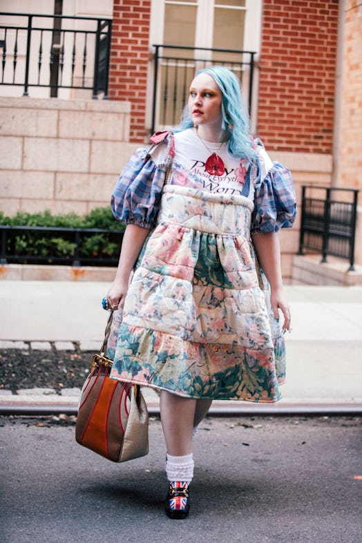 Kristen Bateman wore a Taylor Dorry colorful, flowing dress on September 11, 2021 in New York City.