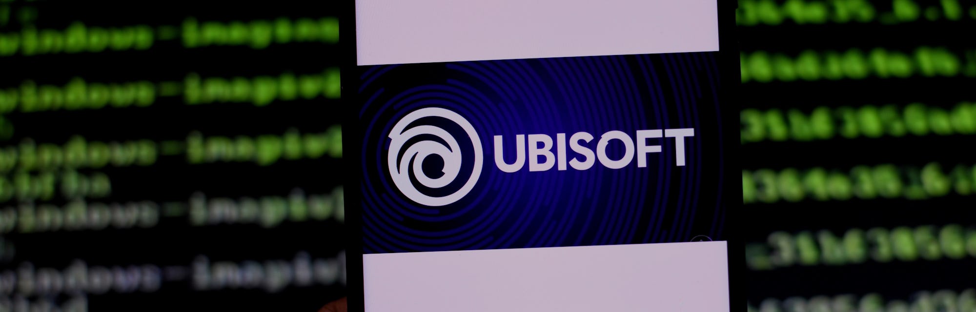 INDIA - 2021/02/13: In this Photo illustration, an UBISOFT logo seen displayed on a Smartphone. (Pho...