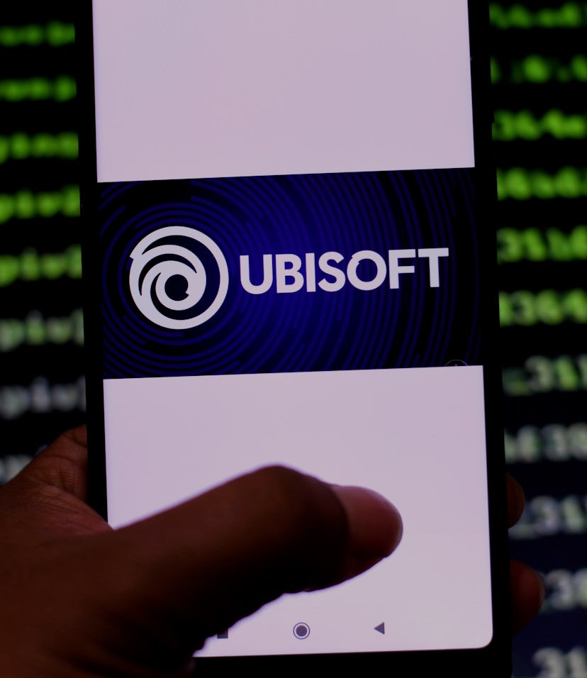 INDIA - 2021/02/13: In this Photo illustration, an UBISOFT logo seen displayed on a Smartphone. (Pho...