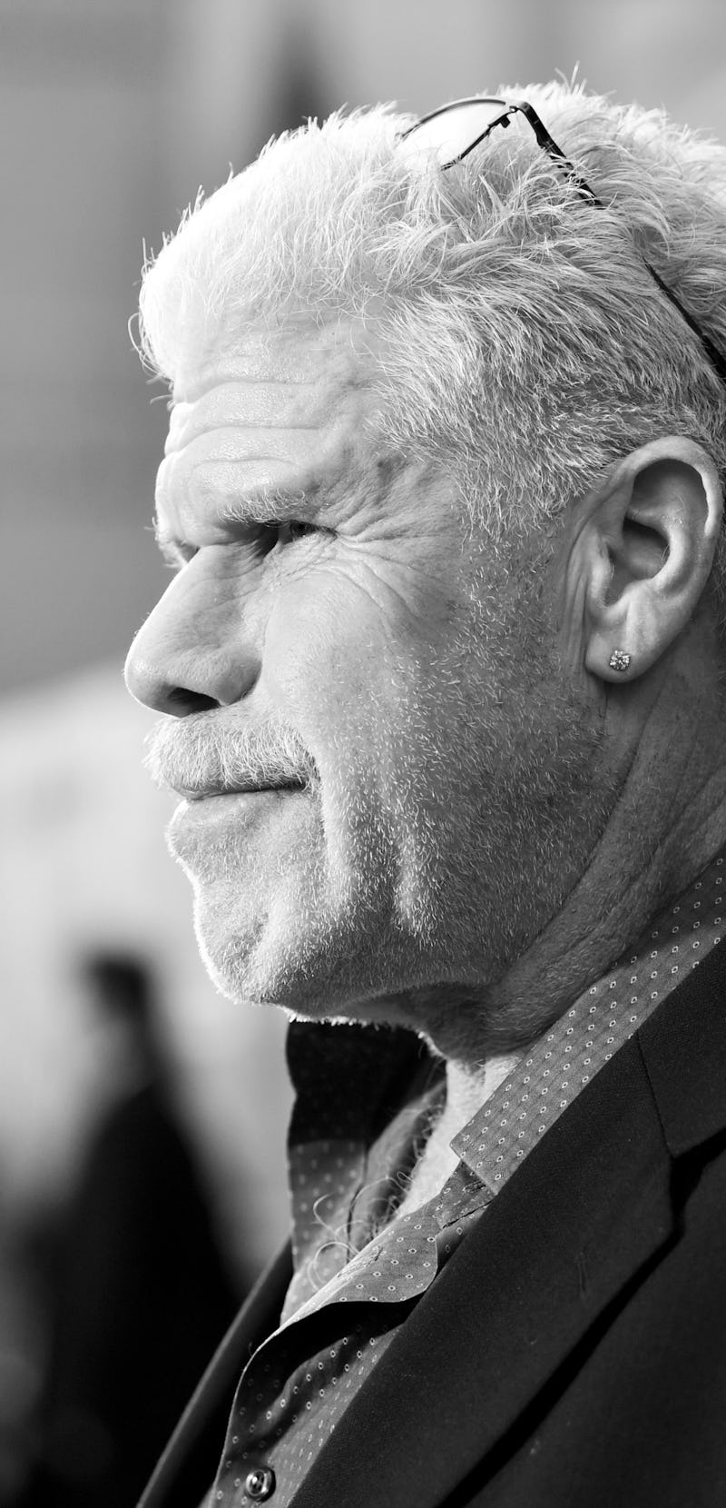 HOLLYWOOD, CALIFORNIA - APRIL 11: (EDITORS NOTE: Image has been converted to black and white. Color ...