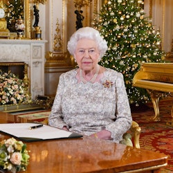 Queen Elizabeth II poses for a photo after her annual Christmas Day message