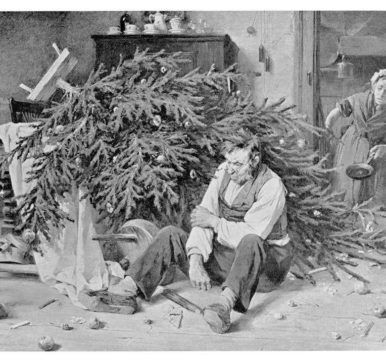 Christmas Bad Luck - Scanned 1894 Engraving