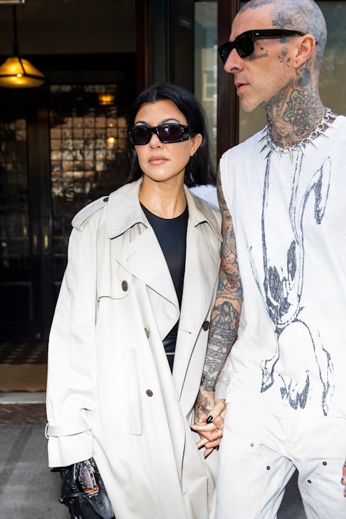 Kourtney Kardashian and Travis Barker in New York City.