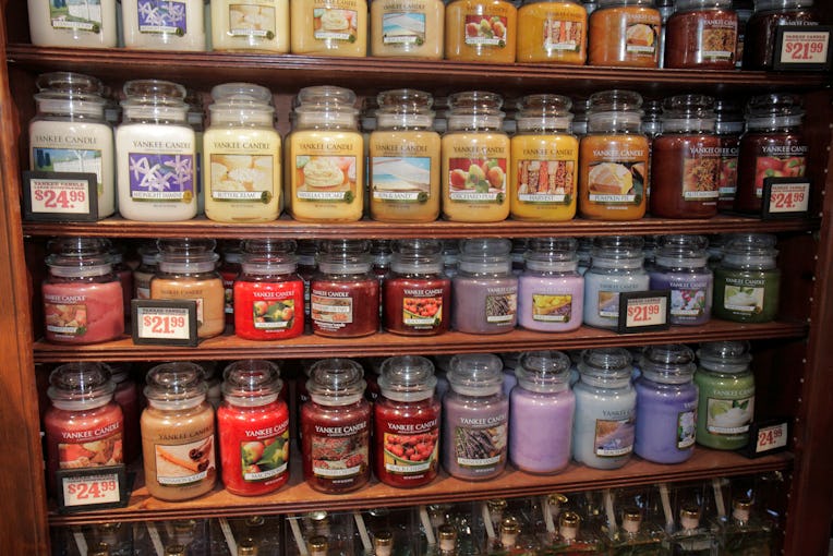 Yankee Candles for sale at Cracker Barrel Old Country Store. (Photo by: Jeffrey Greenberg/Universal ...