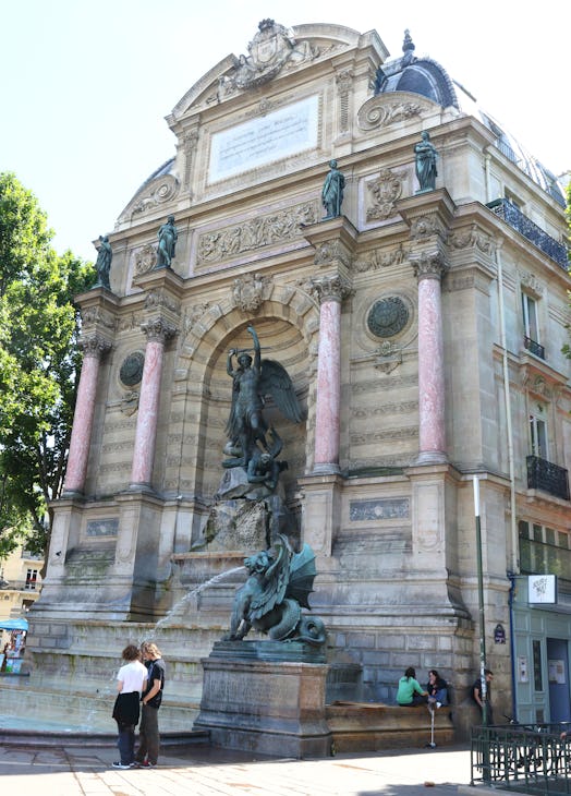 The picturesque locations featured in 'Emily in Paris' Season 2 include Fontaine Saint-Michel. Photo...