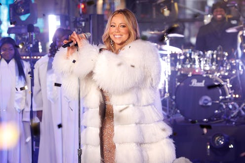 NEW YORK, NY - DECEMBER 31:  Mariah Carey performs during Dick Clark's New Year's Rockin' Eve at Tim...