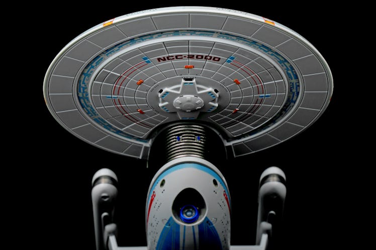 Vancouver, Canada - March 25, 2014: A model of the Federation starship USS Excelsior, commanded by C...