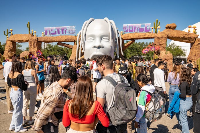 HOUSTON, TEXAS - NOVEMBER 05: Fans during 2021 Astroworld Festival at NRG Park on November 05, 2021 ...