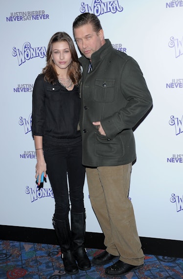 Hailey Baldwin and Stephen Baldwin attend the New York premiere of "Justin Bieber: Never Say Never"