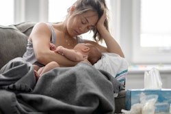 Postpartum fatigue can strike moms of newborns recovering from giving birth.