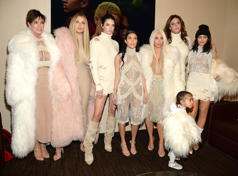 NEW YORK, NY - FEBRUARY 11:  Khloe Kardashian, Kris Jenner, Kendall Jenner, Kourtney Kardashian, Kim...