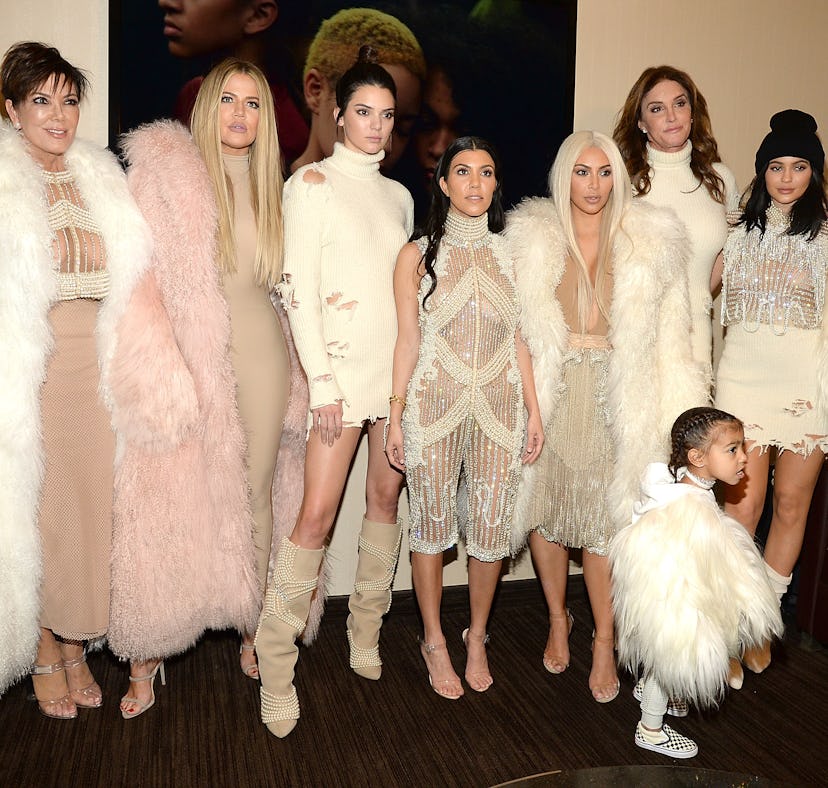 NEW YORK, NY - FEBRUARY 11: Khloe Kardashian, Kris Jenner, Kendall Jenner, Kourtney Kardashian, Kim...