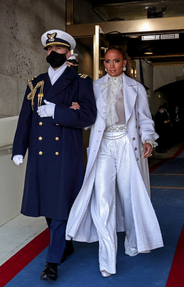 Jennifer Lopez wears Chanel for 2021 Inauguration Day.