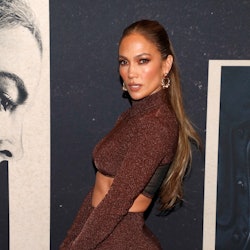 Jennifer Lopez wears Hervé Léger Resort 2022.
