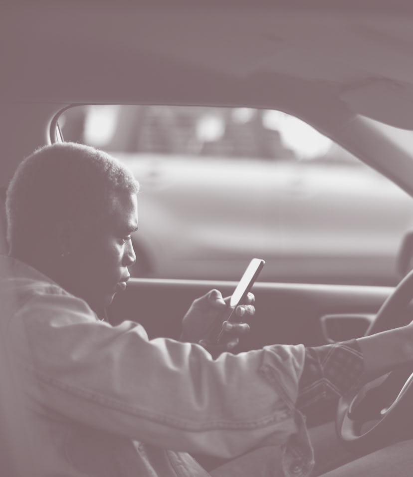 Car sharing service driver waiting for his passenger.