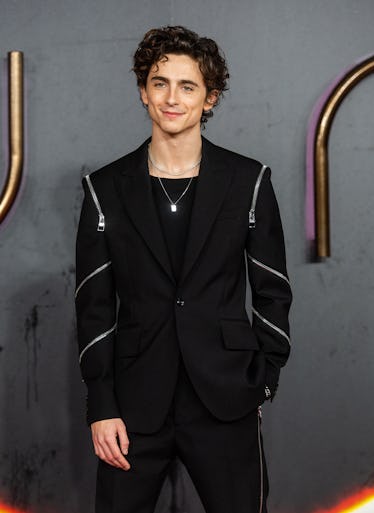 LONDON, ENGLAND - OCTOBER 18: Timothée Chalamet attends the "Dune" UK Special Screening at Odeon Lux...