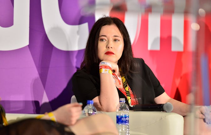 ANAHEIM, CALIFORNIA - JULY 12: Lindsay Ellis attends VidCon 2019 at Anaheim Convention Center on Jul...