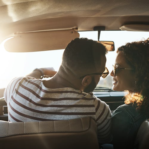 Shot of a young couple enjoying a summer’s road trip together