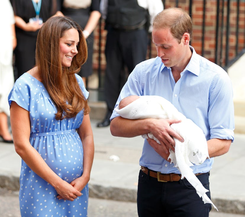 Kate Middleton smiles at her baby boy.