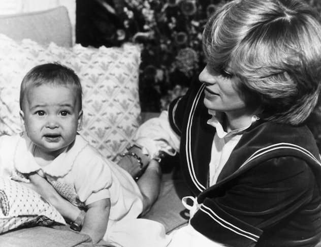 Princess Diana with Prince William.