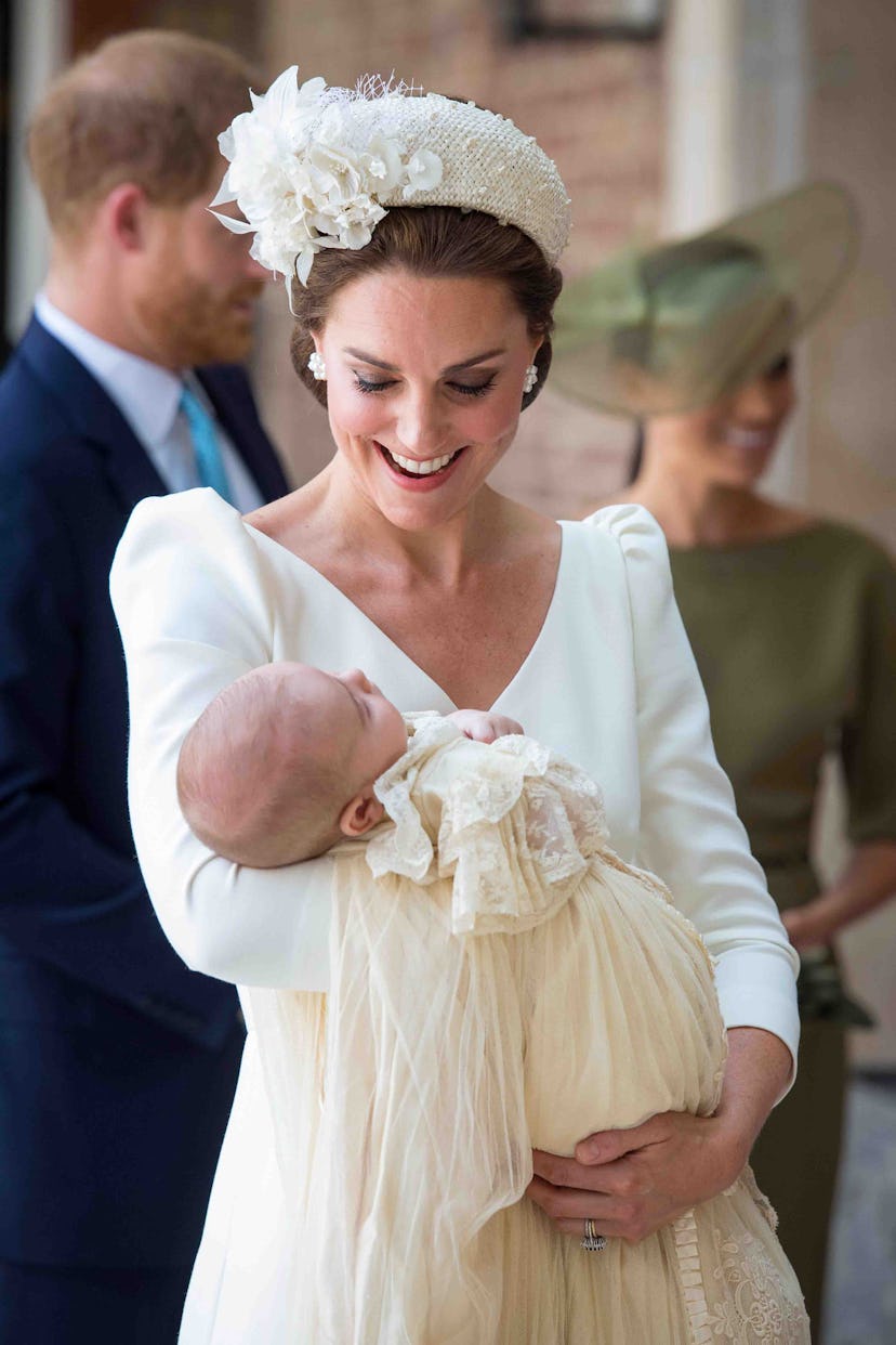 Kate Middleton looks at her baby boy.