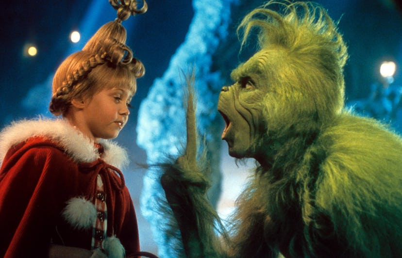 Taylor Momsen as Cindy Lou Who and Jim Carrey as Mr. Grinch in 'How The Grinch Stole Christmas'
