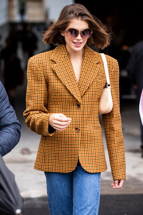 Kaia Gerber seen outside the Chanel show during Paris Fashion Week - Womenswear Spring Summer 2020 i...