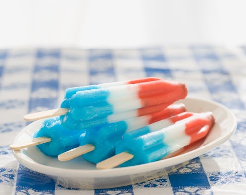 firecracker popsicles on a plate 