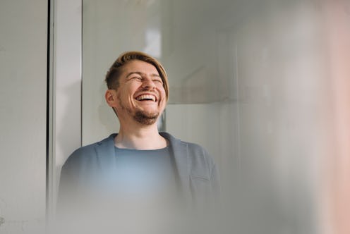 man laughing