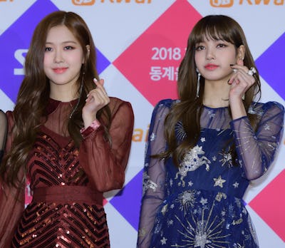 Rose and Lisa of BLACKPINK attend the 2017 SBS Gayo Daejeon 'Battle of the Bands' at Gocheok Sky Dom...