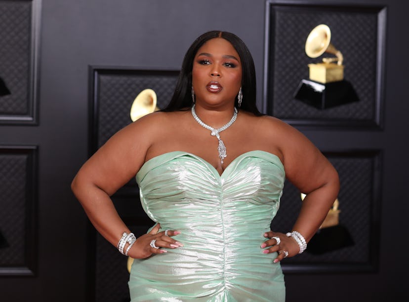 Los Angeles, CA - March 14: 
Lizzo on the red carpet at the 63rd Annual Grammy Awards, at the Los An...