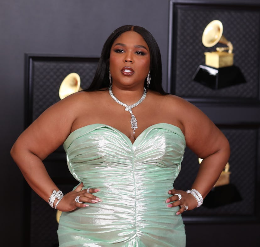 Los Angeles, CA - March 14: 
Lizzo on the red carpet at the 63rd Annual Grammy Awards, at the Los An...
