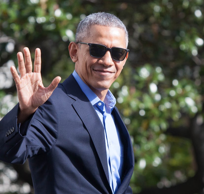 Barack Obama dressed as Santa to surprise patients at a children's hospital for Christmas.