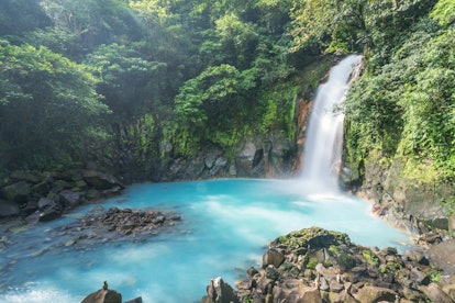 Rio Celeste waterfall, Tenorio Volcano National Park, Guanacaste, Costa Rica