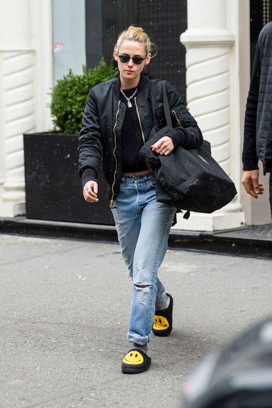 NEW YORK, NEW YORK - NOVEMBER 30: Kristen Stewart is seen in NoHo on November 30, 2021 in New York C...