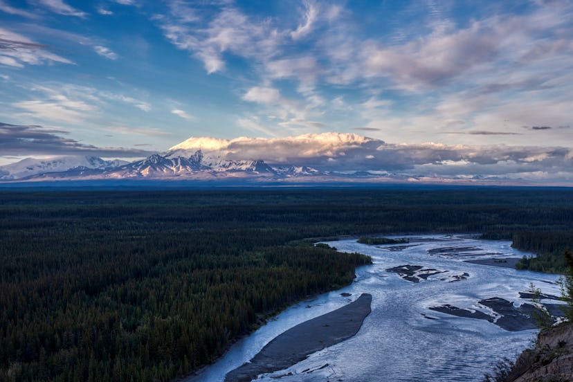 Alaska, Kennicott, Mines, Glaciers, Hiking, Mountains, Sunset, Panorama