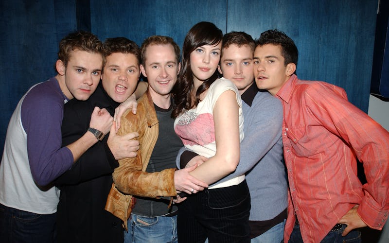 Cast of Lord of the Rings (L-R), Dominic Monaghan, Sean Astin, Billy Boyd, Liv Tyler, Elijah Wood an...