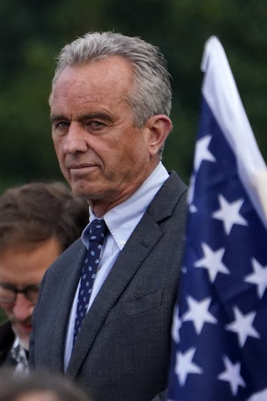 MILAN, ITALY - NOVEMBER 13: Robert Kennedy jr, third son of Bob Kennedy attends the 'No Green Pass' ...